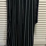 Breeze Forever Wide Leg Pants Size M Striped BlackWhite Tie Elastic Waist Black Size M Photo 0