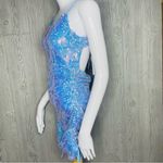 M by MNK nwt color shifting sequin dress eras tour style dress roughing lg y2k Blue Photo 3