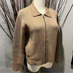 margaret o'leary 🌸VINTAGE MARGARET O’LEARY BEIGE WOOL BLEND ZIP CARDIGAN SIZE XS/S🌸 Photo 1