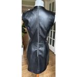 French Connection  Crolenda Black Faux Leather Cut Out Dress Size 6 NWT Photo 3
