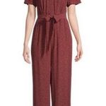 Rails Jet Animal Printed V-Neck Jumpsuit in Rust Size Small NWT Photo 0