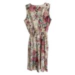 Vintage New Looks BoHo Granny Floral Midi dress women’s *16 modest  Pink Photo 5
