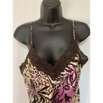 Whispers Animal and Floral Print Chemise Purple Photo 5