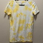 ZARA Victoria's Secret PINK Yellow Tie Dye Short Sleeve T-Shirt Size Small Photo 1