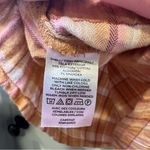 Loft  Orange-Yellow Plaid Tie Neck Puff Sleeve Top size XS Photo 6