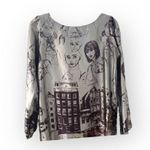 Desigual š¤ Faces Graffiti Print Shift Dress š¤ Silver Multicolor City Print š¤ Photo 6