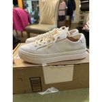 Soludos Leather Lace-Up Sneakers Ibiza White / Off White Size 7 Photo 3