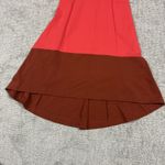 Boden Dress Womens 8 Peony Conker Wren Stretch Red ColorBlock Midi Fit N Flare Photo 2