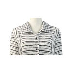 Habitat Clothes To Live In Tunic Size Medium Black White Stripes Textured Artsy Photo 5