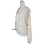 SO  Juniors Hoodie Size L White Plush Yard Loungewear Crop Hooded Womens NWT Photo 2