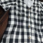 Loft Checkered casual dress v-neck button down work retro coastal business casual Photo 1