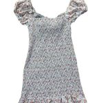 Mable blue floral all over smocked dainty dress sz Large ditsy floral Blue Photo 1