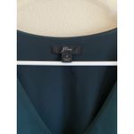 J. Crew Emerald Green Vneck Button Front Blouse Shirt Top Holiday Party Office 2 Photo 2