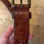 American Vintage Vintage Brass and Leather Belt Unisex Boho Cowboy Photo 4