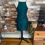 Top Shop Teal Green Lace Sleeveless Short Dress Size 6 Photo 5