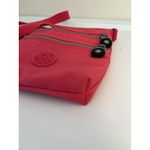 Kipling Alvar Small Mini Bag Crossbody Purse Pink Adjustable 3 Zip Photo 5