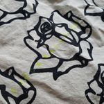 Freda Salvador Rose Silhouette Linen Crossbody Bag Size 17x14 Black Photo 1