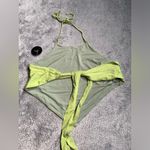 Klassy Network NWT  Lime Green Halter Top LARGE Photo 2
