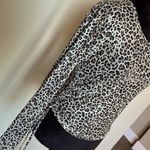 Adidas NWT Guess Leopard Print sheer Long Sleeve logo Top Photo 5