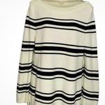 Talbots  Sweater Black White Striped Long Sleeve Cotton
Sweater Sz M Photo 0