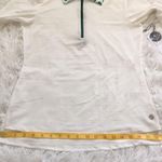 Lija 3/4 sleeves block polo leopard white tops SIze Small Green Photo 8