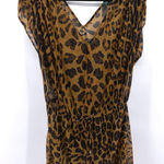 Ralph Lauren Lauren  Women's Leopard Print Sheer Mesh Swim Cover Up- Fits Small Photo 0