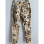 Chico's Chico’s Design Pants Women’s Size M Jeans Beige Tribal Casual Artistic‎ Western Photo 1