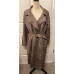 Akira Back in the Day Faux Suede Classic Style Trench Coat, L Photo 3