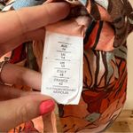 Nicholas Asilah floral linen long sleeve cutout tie midi dress 10 Red Photo 9