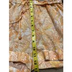 Tularosa  Shorts S Orange Floral Paisley Boho Cotton Funky Boho Summer Beach Swim Photo 6