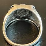 Casual black obsidian S925 silver ring size 9.75 Photo 3