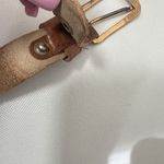 Vintage Beaded Leather Belt SW Wamph Alaska Western Brown Leather Belt Size 28 Photo 4