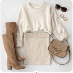 House of Harlow 1960 Ribbed Knit Mini Skirt Beige Medium Photo 9