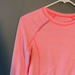 Lucy Tech Long Sleeve Athletic Top Hot Pink White Stripes Size XS Photo 2