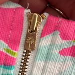 Lilly Pulitzer Dont Give A Cluck Jasmine Skort Size 10 pink Tropical 100% Cotton Photo 4