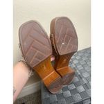 White Mountain  Jem Block Heeled Sandals Size 9 Wooden Brown Cushioned Footbeds Photo 3