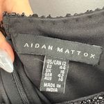 Aidan Mattox  Size 12 Black Beaded Mini Dress Photo 1