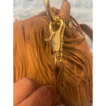 Tory Burch Fringe Leather Crossbody Bag Tan Suede Whipstitch Detail Photo 3