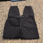 REWASH American Original  Drawstring Twill Rushed Jogger Pants Black Size Small Photo 10
