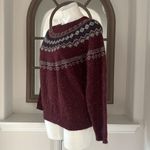 Weatherproof Vintage Fairisle Sweater in Wine, Size L EXCELLENT! Photo 2