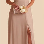Birdy Grey  Spence Taupe Chiffon Convertible Dress Bridesmaid Prom SMALL‎ NWT Photo 0