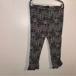 Hot Kiss  women’s black/white Capri bell bottom stretchy pants Large Photo 12