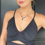 Brandy Melville Vintage Classy black gem silver necklace Photo 2