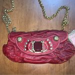 Retro  Dark Red Patent Leather Juicy Couture Long Chain Purse NWT Photo 1