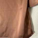 House of Harlow 1960 Anthropologie Brown Satin Cropped Button Up Blouse Size XS Photo 5
