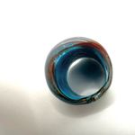 Blue glass blown cocktail ring Photo 8
