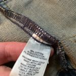 DKNY  Y2K Vintage Dark Wash Bronze Embellished Denim Jean Jacket Large Grunge Photo 4