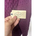 st. john's bay  sweater women's large petite Crewneck Purple Cable Knit NWT Photo 7