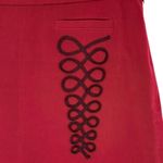 Anthropologie Vintage Y2K  Sitwell Maroon Red Knee Length Skirt Size 10 Photo 2