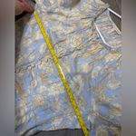 Rebecca Taylor Short Sleeve Satin Leaf Floral 100% Cotton Maxi Dress Size 8 Photo 10